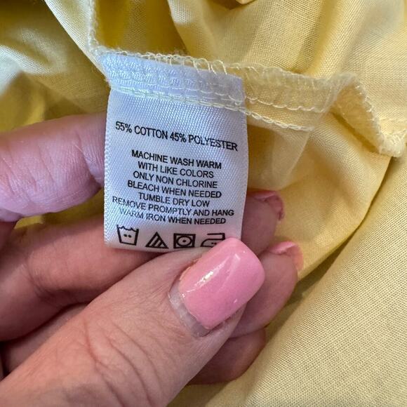 Foxcroft sz 16W Women’s Wrinkle Free Button Up Shirt Shaped Yellow - Picture 5 of 9